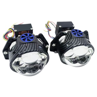 85W三光直射激光透镜汽车大灯改装LED双光透镜远近一体大灯升级