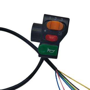 电动车喇叭大灯组合开关锂电电瓶车三合一开关三轮车转向灯开关