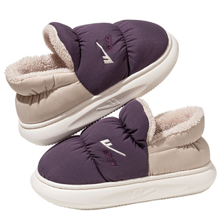 回力棉拖鞋女包跟保暖加绒2025新款冬天防水防滑羽绒布厚底可外穿