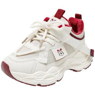 巴布豆童鞋男童运动鞋2025新款冬季加厚冬天小孩子加绒儿童二棉鞋