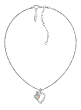 MARSEVEN闪光的心叠爱心项链