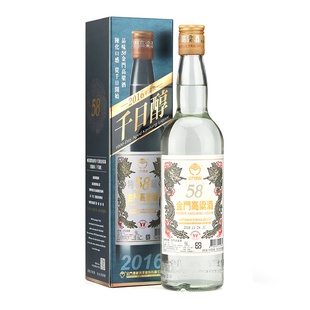 2016年金门高粱酒千日醇600ml纯粮食酿造送礼年份老酒58度白金龙