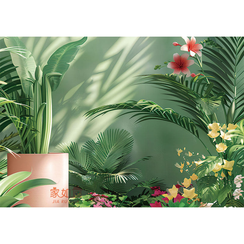 现代绿植瓷砖贴纸自粘防水