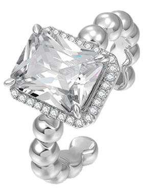 黄星同款FLV微光戒指女戒轻奢时尚小众设计高级感气质开口戒指环