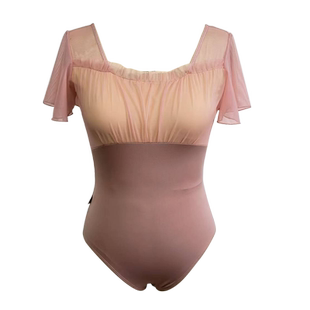 梵之舞芭蕾体服舞蹈生练功服连体体操基训形体服女成人艺考小飞袖