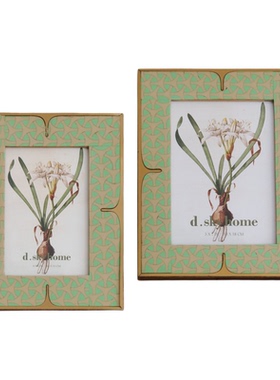 简约大气进口牛骨相框装饰组合摆台客厅卧室样板间居家装饰品摆件