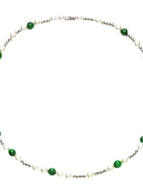 男女绿色复古锁骨链千禧风百搭