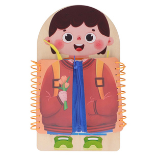 蒙氏早教多层忙碌书宝宝穿衣服拉链系鞋带幼儿园早教启蒙训练玩具