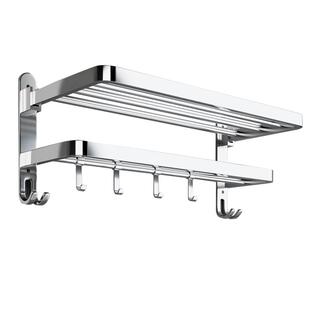 毛巾架不锈钢304免打孔卫生间浴巾架挂架浴室置物架卫浴挂件套装