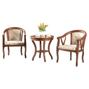 实木中式圈椅单人沙发椅子扶手靠背老人椅酒店围椅阳台休闲家用椅