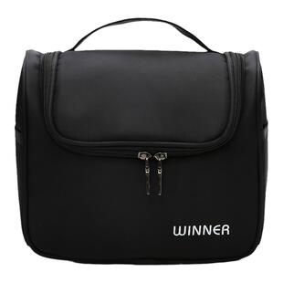 化妆包2024网红便携立体新悬挂式大容量旅行洗漱包黑色防水收纳包