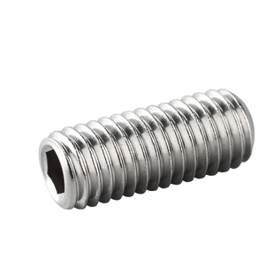 英制不锈钢凹端机米内六角紧定螺丝304顶丝美制基米无头止付螺钉