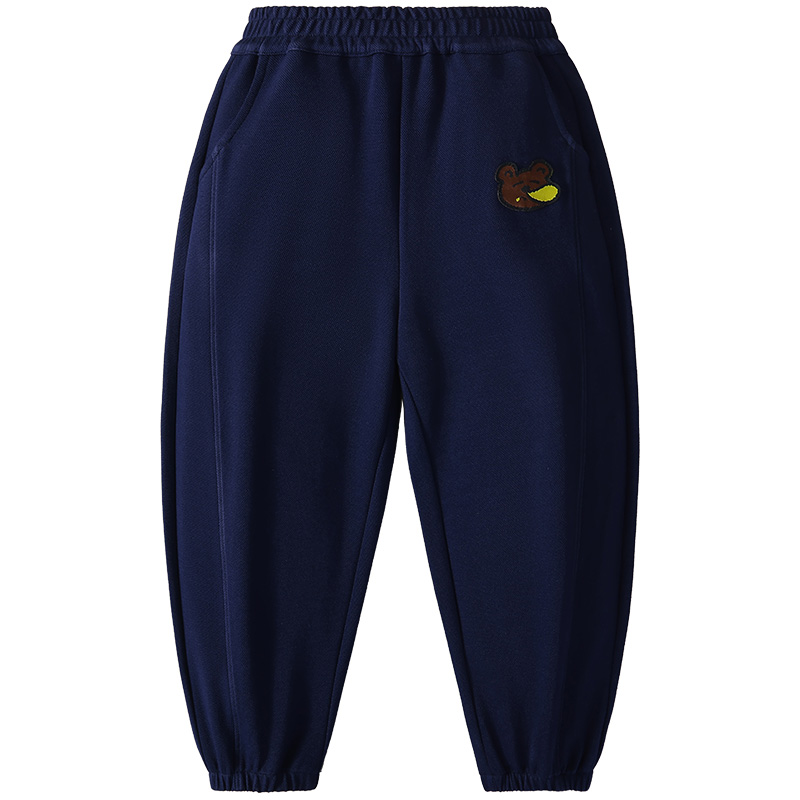 MQDmini男童裤子2025新款秋季儿童休闲卫裤男宝宝宽松运动裤长裤