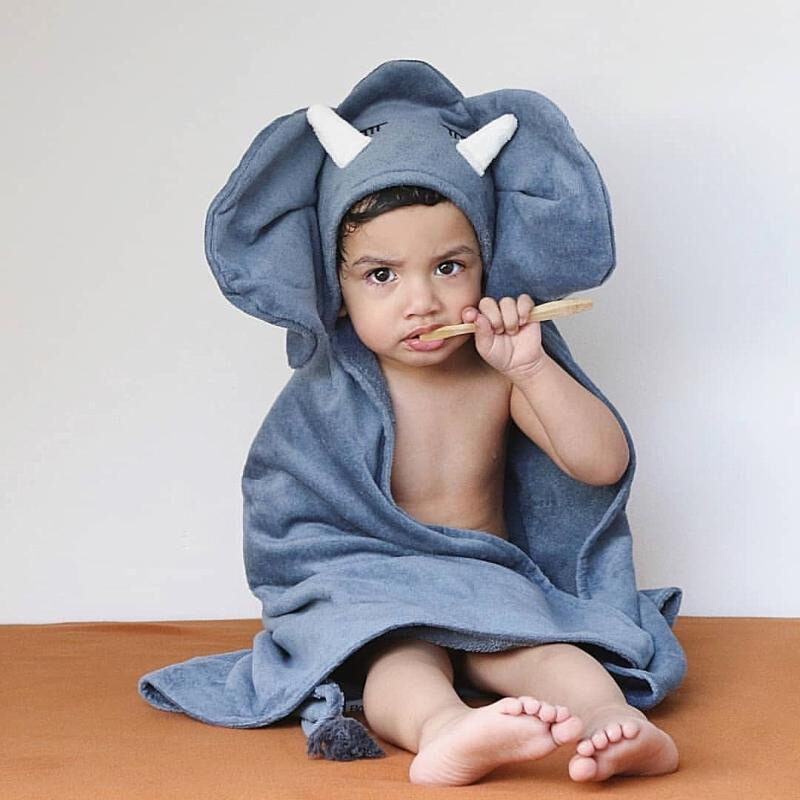 瑞典Elodie details婴儿童宝宝造型连帽浴巾毛巾棉口水巾围兜