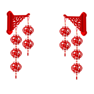 新年福字挂饰2026年马年壁挂灯笼挂件新年元旦福房门挂饰氛围布置