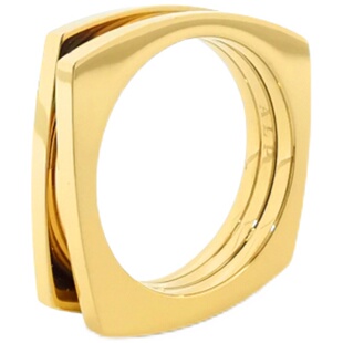 官方ALP JEWELRY5月 个性小众独特高级感双层设计素圈金色戒指