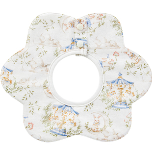 婴儿口水巾纯棉a类围嘴新生婴幼儿专用女宝宝冬防水速干围兜围脖