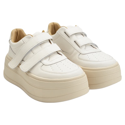 SGIRL TWTW秋季厚底增高魔术贴小白鞋女2025新款松糕底百搭板鞋子