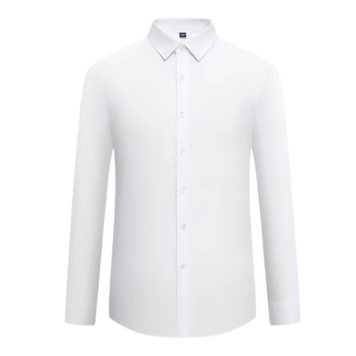 YUXIAN翻领长袖基础抗皱免烫衬衫