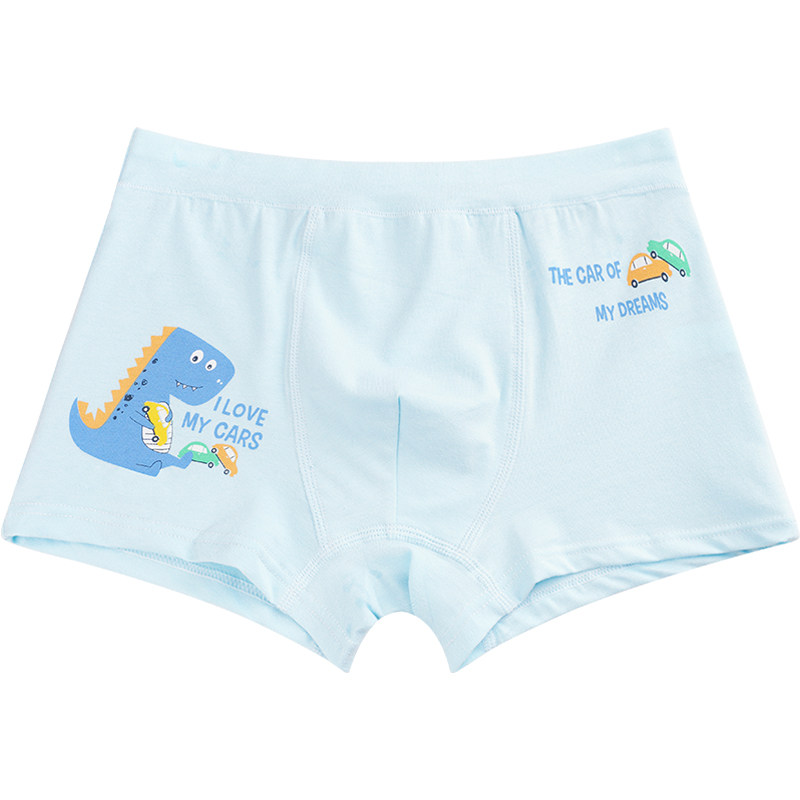 爱念男童内裤平角纯棉儿童透气四角男生青少年学生中大童平脚短裤