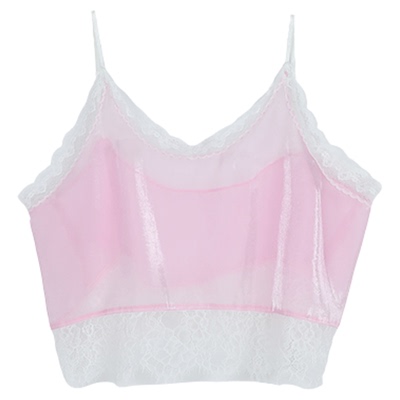 花蕾天鹅湖小吊带蕾丝背心罩衫潮