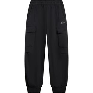 李宁儿童运动卫裤男童装裤子新款束脚长裤女大童春季休闲针织童装