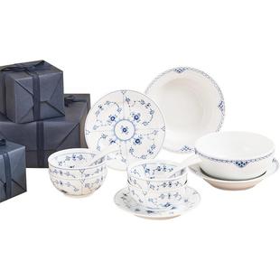 RoyalCopenhagen皇家哥本哈根手绘餐具套装碗盘子家用轻奢高级感