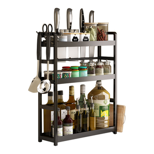 厨房调料置物架台面小尺寸碳钢多功能调味品油盐酱醋收纳架子灶台