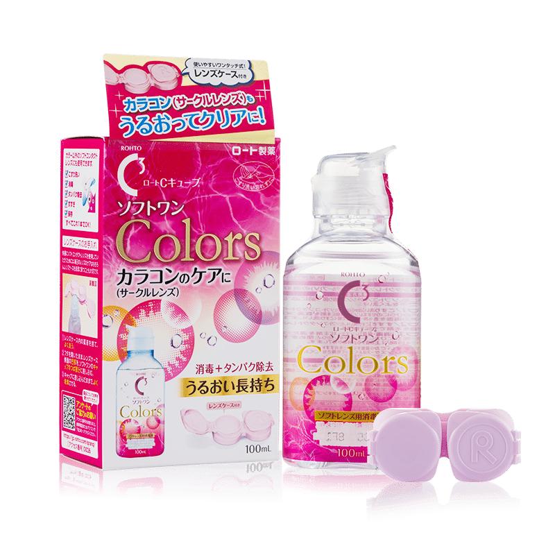 【自营】ROHTO乐敦C3隐形眼镜美瞳专用杀菌去蛋白护理液100ml*2