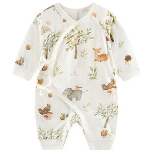 早产儿衣服夏季薄款婴儿连体衣48码宝宝纯棉新生儿和尚服45码5斤