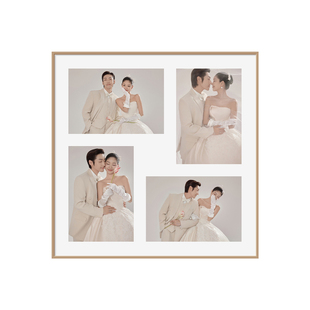 婚纱照相框摆台定制多宫格打印冲印结婚纱照片相片做成四宫格摆台