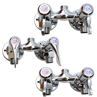 包邮全铜明装水龙头 双控双开关淋浴花洒混水阀 明装双开冷热水阀