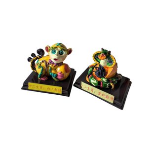 十二生肖生日礼物六合生肖鼠与牛三合生肖马虎狗居家车载属相摆件