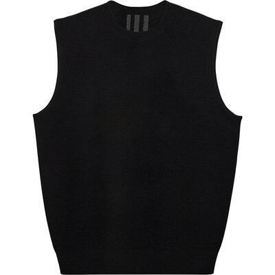 Y-3/Y3山本耀司春季情侣款休闲毛织宽松时尚黑色圆领背心IW7484