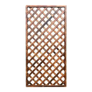 户外防腐木栅栏网格围栏阳台隔断庭院花园围栏护栏实木花架爬藤架