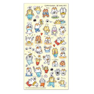 日本mind wave贴纸可爱卡通创意猫猫狗狗小动物系列手帐日记相册手机装饰拼贴贴画柴犬咕噜猫儿童奖励