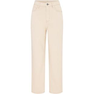 [纯棉]Navigare意大利小帆船卡其色牛仔裤女春季休闲直筒九分裤子