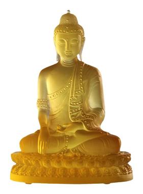 室内如来居家供奉工艺品琉璃佛像