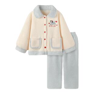 天生好睡！日系加厚珊瑚绒睡衣女款冬季新款卡通狗宽松家居服套装