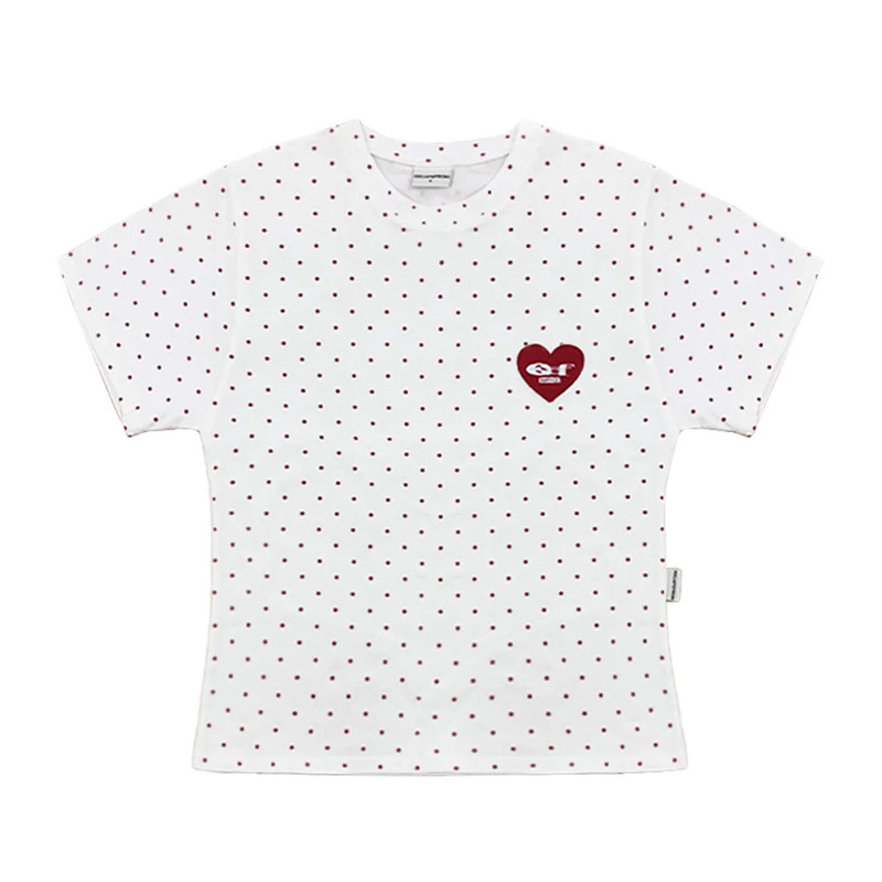 波点短袖T恤女修身显瘦小个子