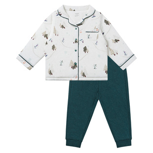 Nest Designs儿童家居服套装宝宝纯棉长袖T恤长裤睡衣秋冬套装