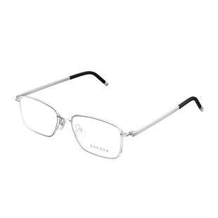 SEROVA施洛华商务男士方框近视眼镜男超轻钛架配度数SP1168