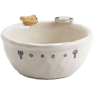 肆月饭碗陶瓷家用小碗个人专用女生高颜值甜品漂亮釉下彩可爱餐具