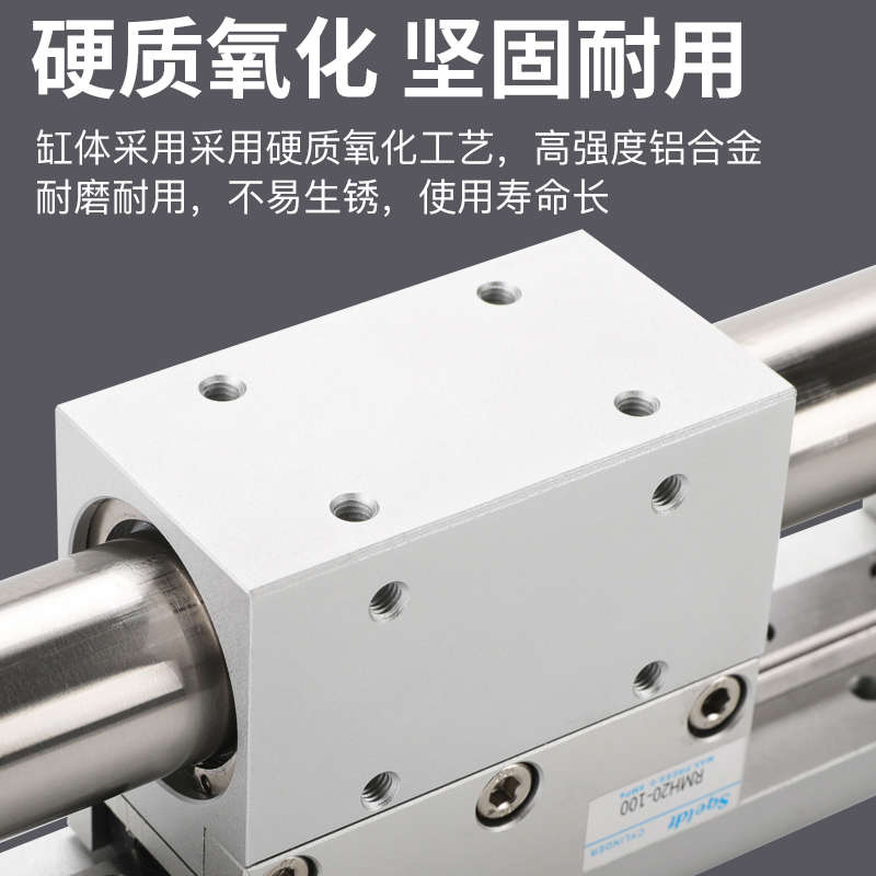 带导轨无杆气缸RMH10/16/20/25-50-100-150-200-250-300-400-500S