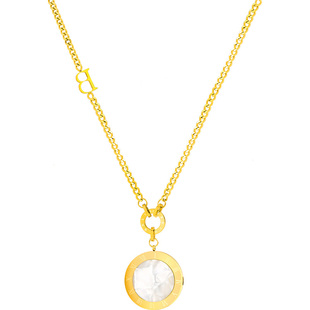 复古大牌高级感毛衣链2021年新款潮长款圆牌吊坠秋冬时尚嘻哈饰品