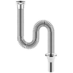 洗面盆下水管配件黄铜电镀41接口 欧标洗脸池台盆S弯排水管道防臭