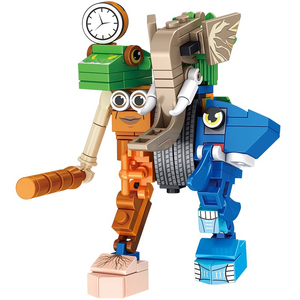 外国山海经儿童可拼装融合怪积木