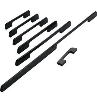 利德仕美式黑色加长柜门拉手现代简约长条抽屉橱柜超长衣柜门把手