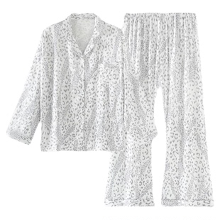 珊瑚绒豹纹睡衣女高级感冬款家居服生日礼物送闺蜜礼盒装顺丰包邮