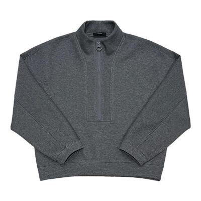 DUPU半门襟宽松休闲灰色卫衣